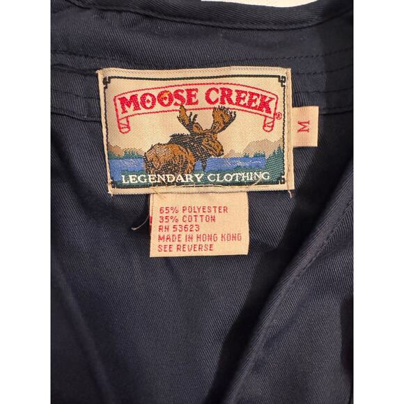 Vintage Moose Creek Men's Fishing Vest Navy Size M 10 Pocket - Picture 3 of 4